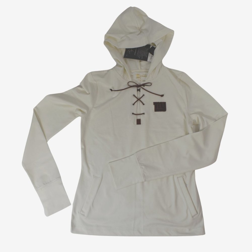 All Sport Couture NFL Womens New York Giants Game-On Cream Hoodie New